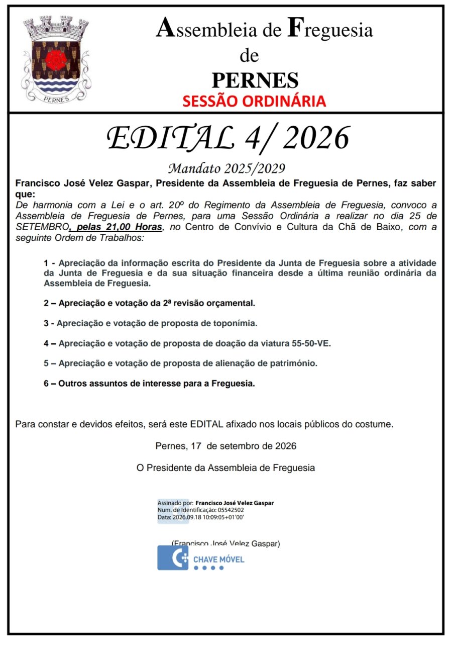 ASSEMBLEIA DE FREGUESIA